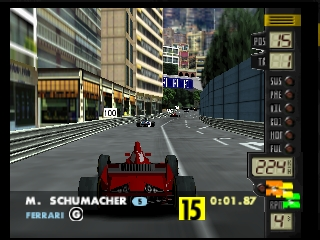 F-1 World Grand Prix (France) In game screenshot